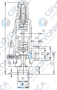 Предохранительный клапан тип T301DK15-25 PN40