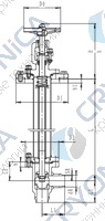 Криогенный запорный клапан угловой CCK T311DB20-40 PN40