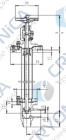 Криогенный запорный клапан угловой CCK T311DB50-100 PN40
