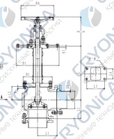 Криогенный запорный клапан угловой CCK T321DL150 PN40