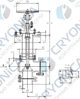 Криогенный запорный клапан угловой CCK T321DL65-80 PN40