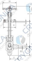 Криогенный запорный клапан угловой CCK T351DB10-15 PN64