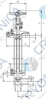 Криогенный запорный клапан угловой CCK T351DB50-80PN64