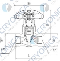 Криогенный запорный клапан CCK T361DA8-15 PN64