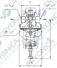 Комбинированный криогенный регулятор давления типа T368DE6